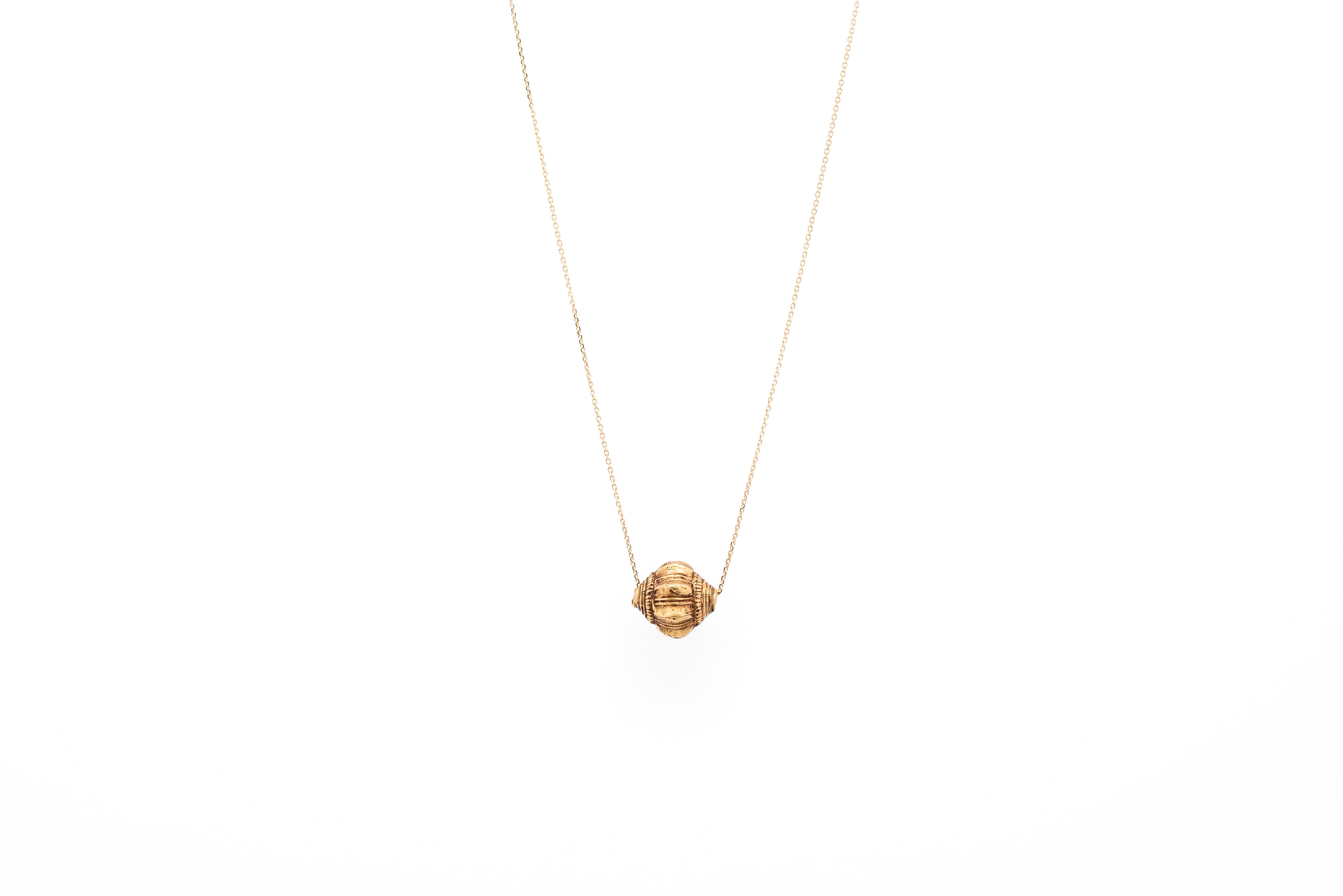 Large Vintage Gold Bead