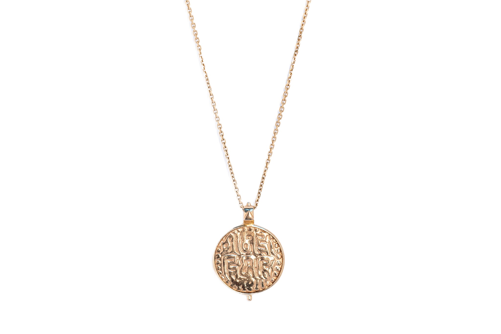 Reverse side of 'Abundance' gold coin necklace