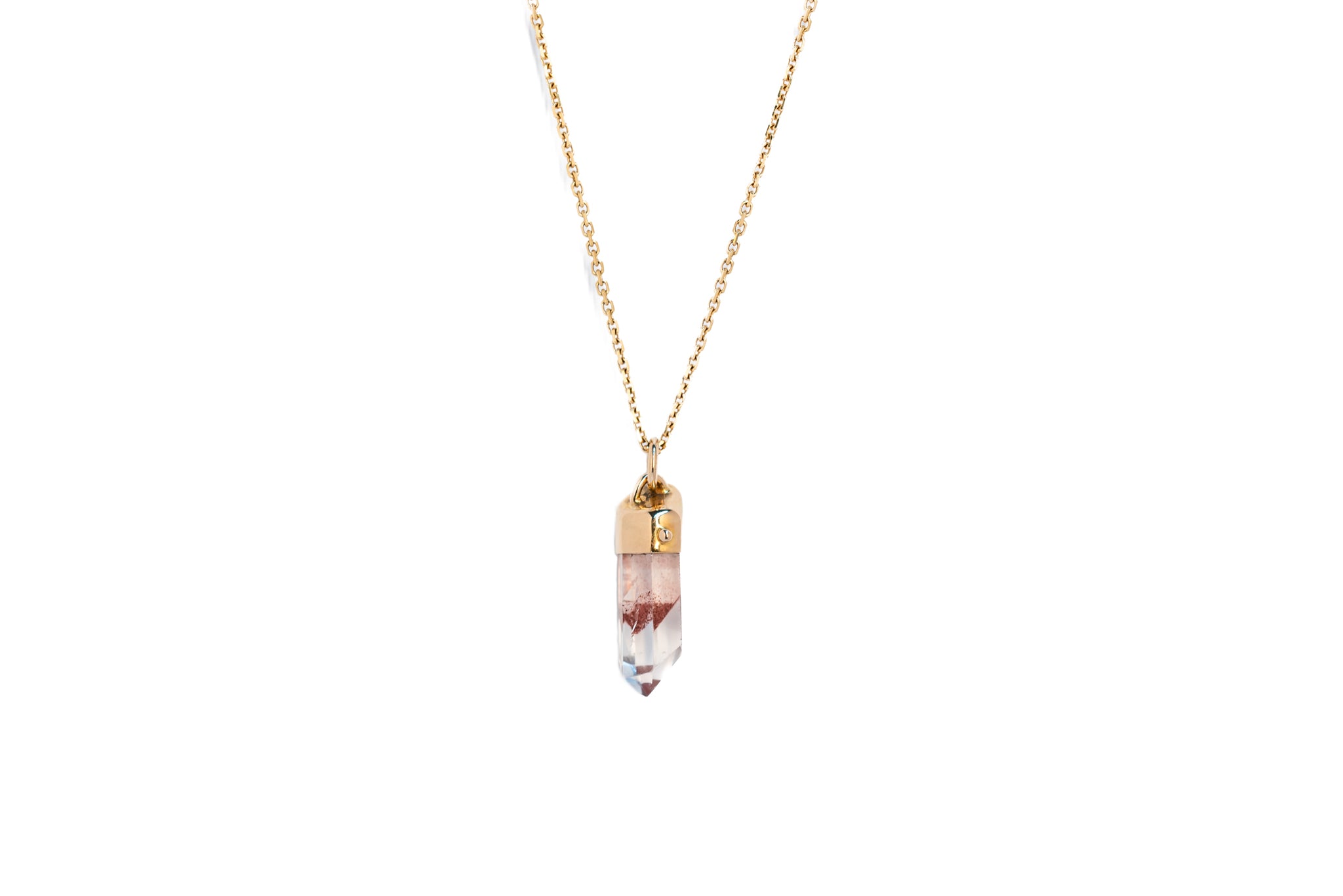 Medium Phantom Quartz Amulet Pendant