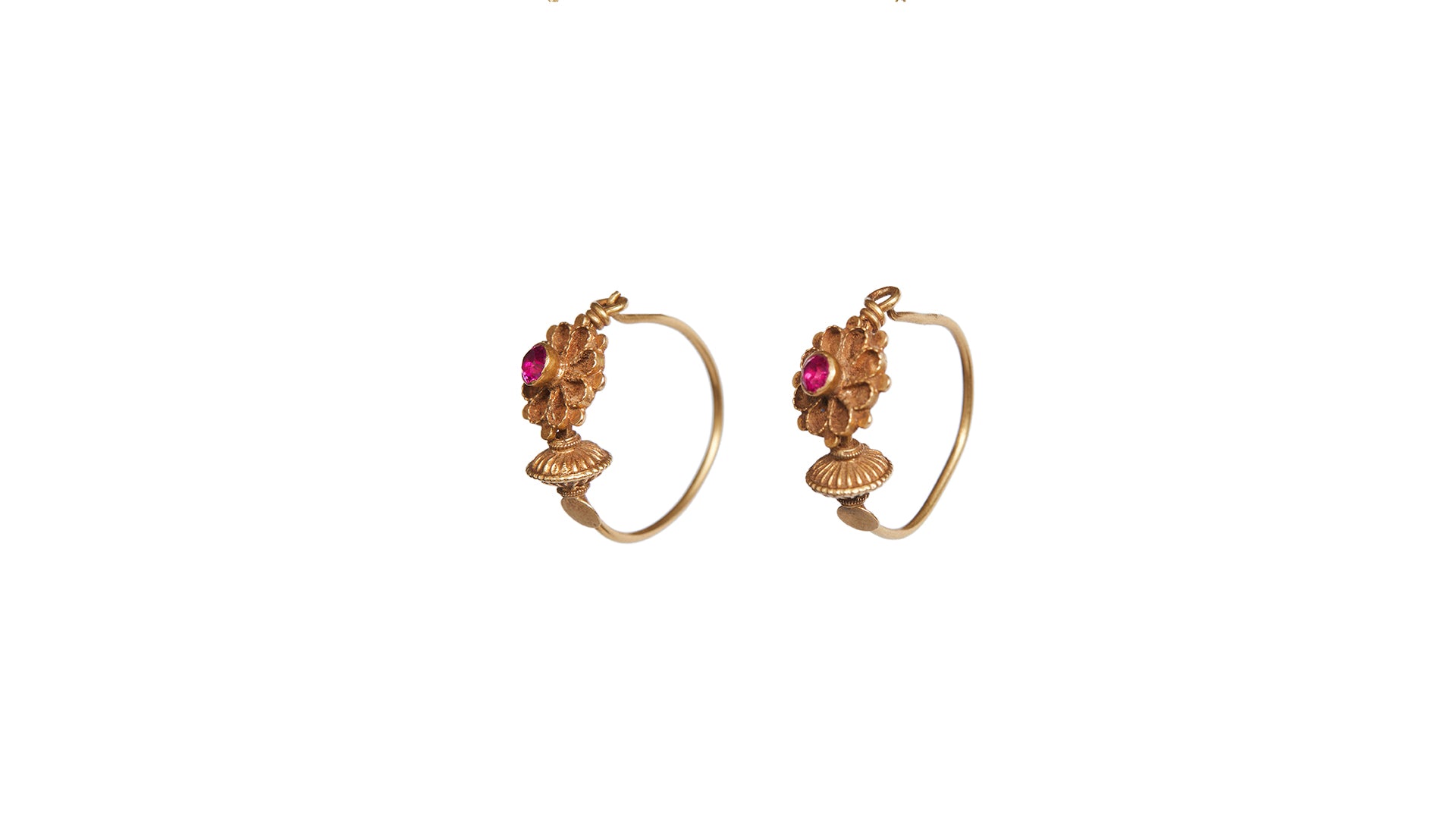 Vintage Indian Flower Earrings
