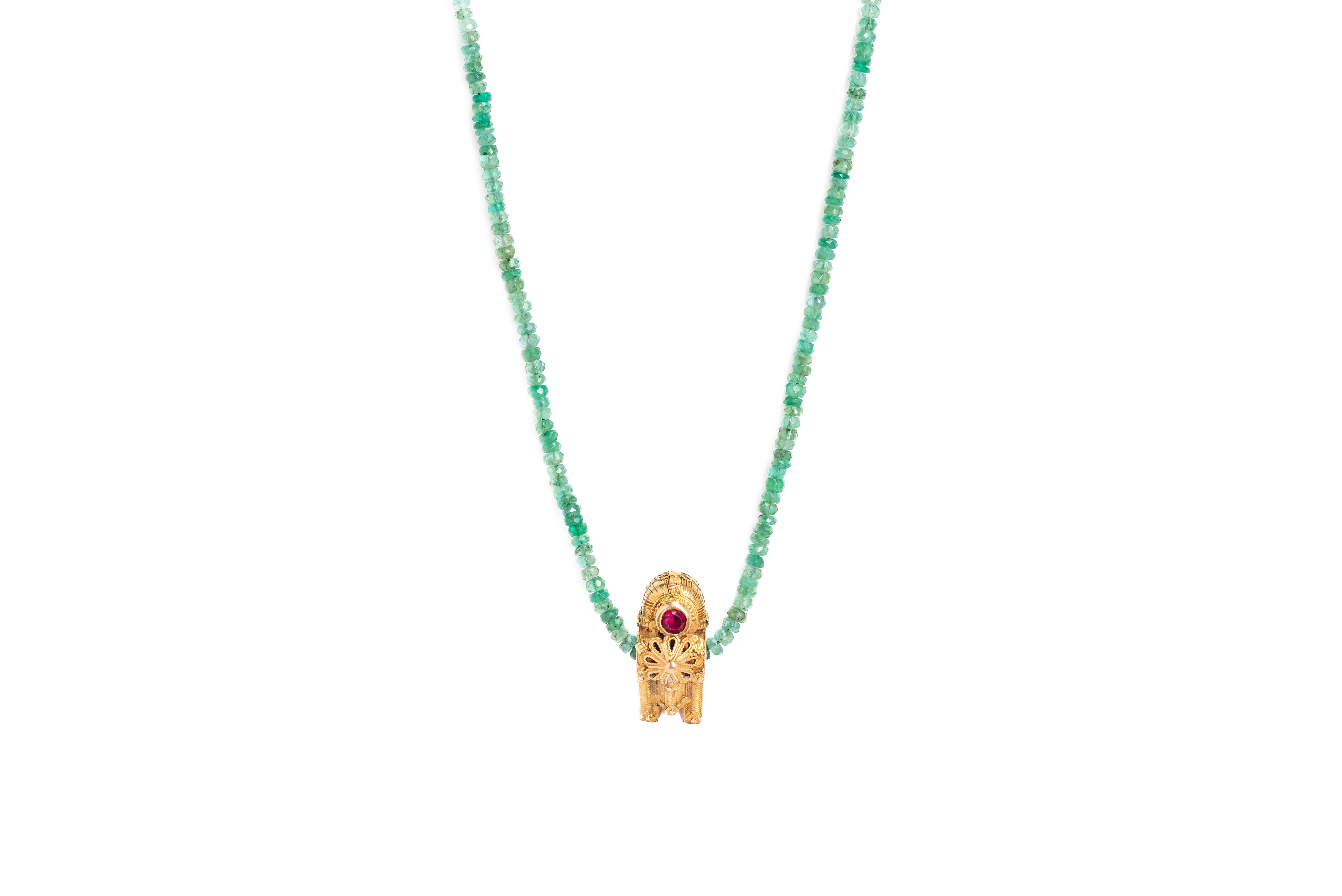 Vintage Indian Gold Thali Pendant