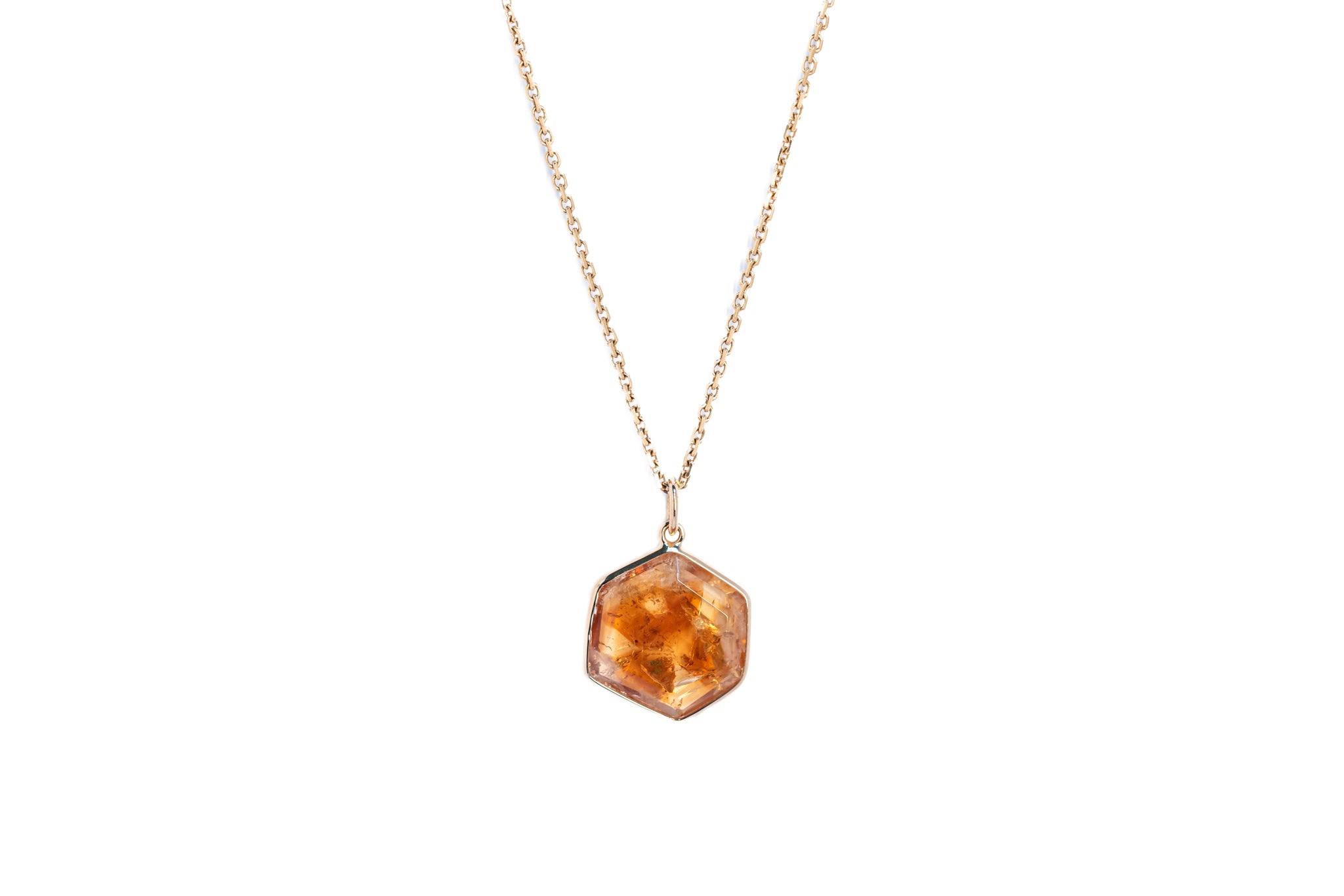 Citrine Window Amulet Pendant 8