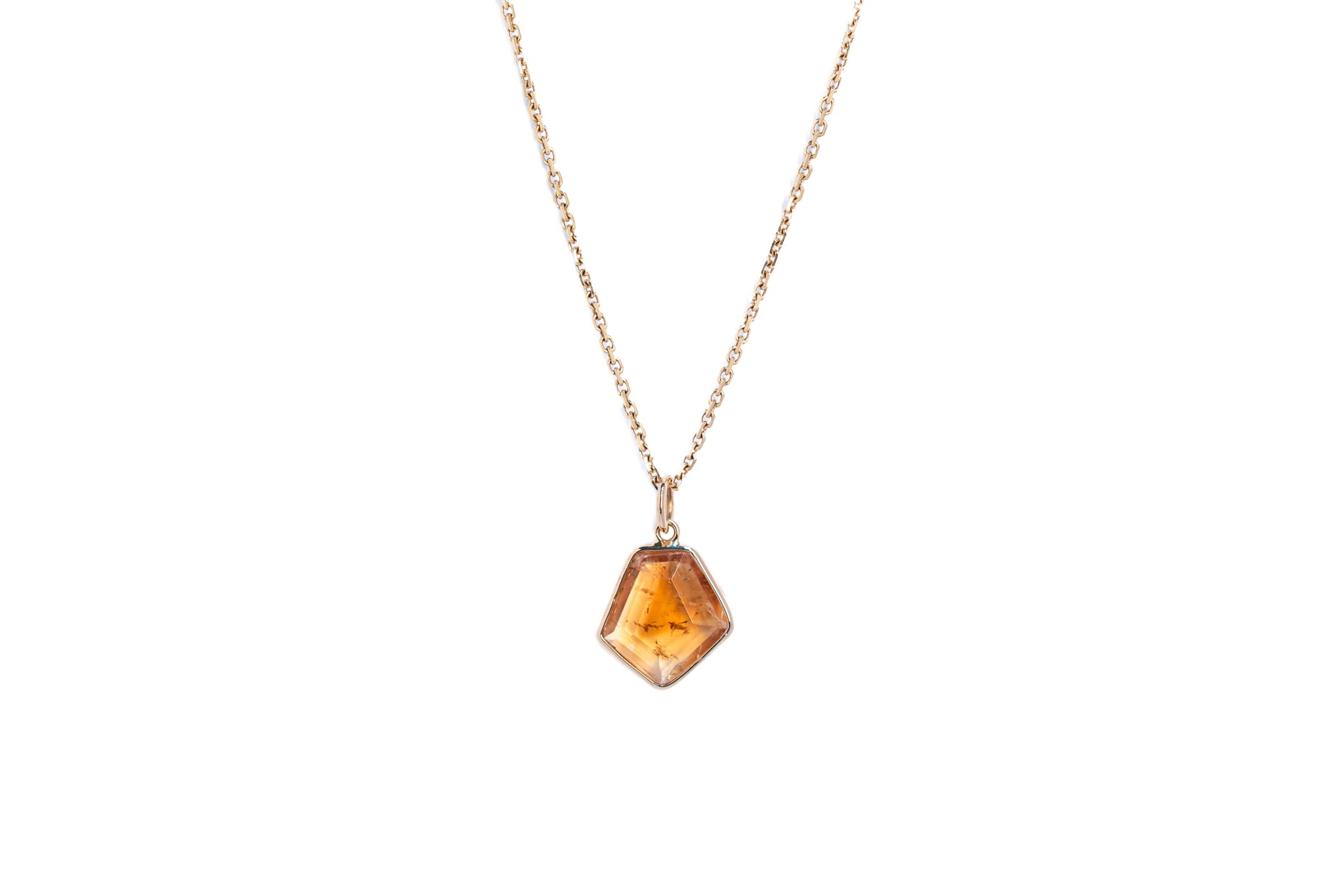 Citrine Window Amulet Pendant 9